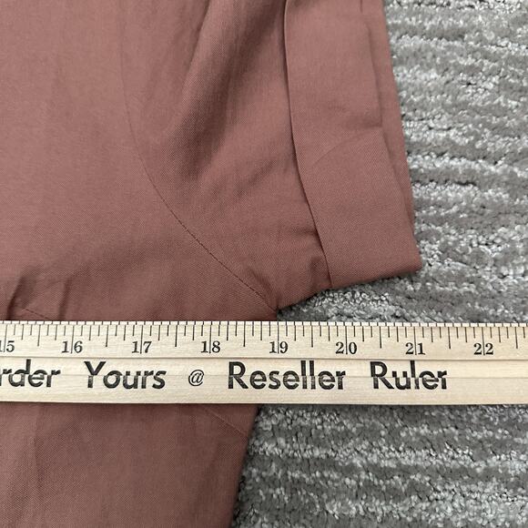 Roolee Jumpsuit Womens Large Short Sleeve Button Front Pockets One Piece Romper - Picture 9 of 14